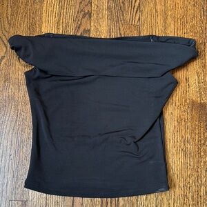 Garage Elegant Black Off-Shoulder Top